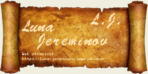 Luna Jereminov vizit kartica